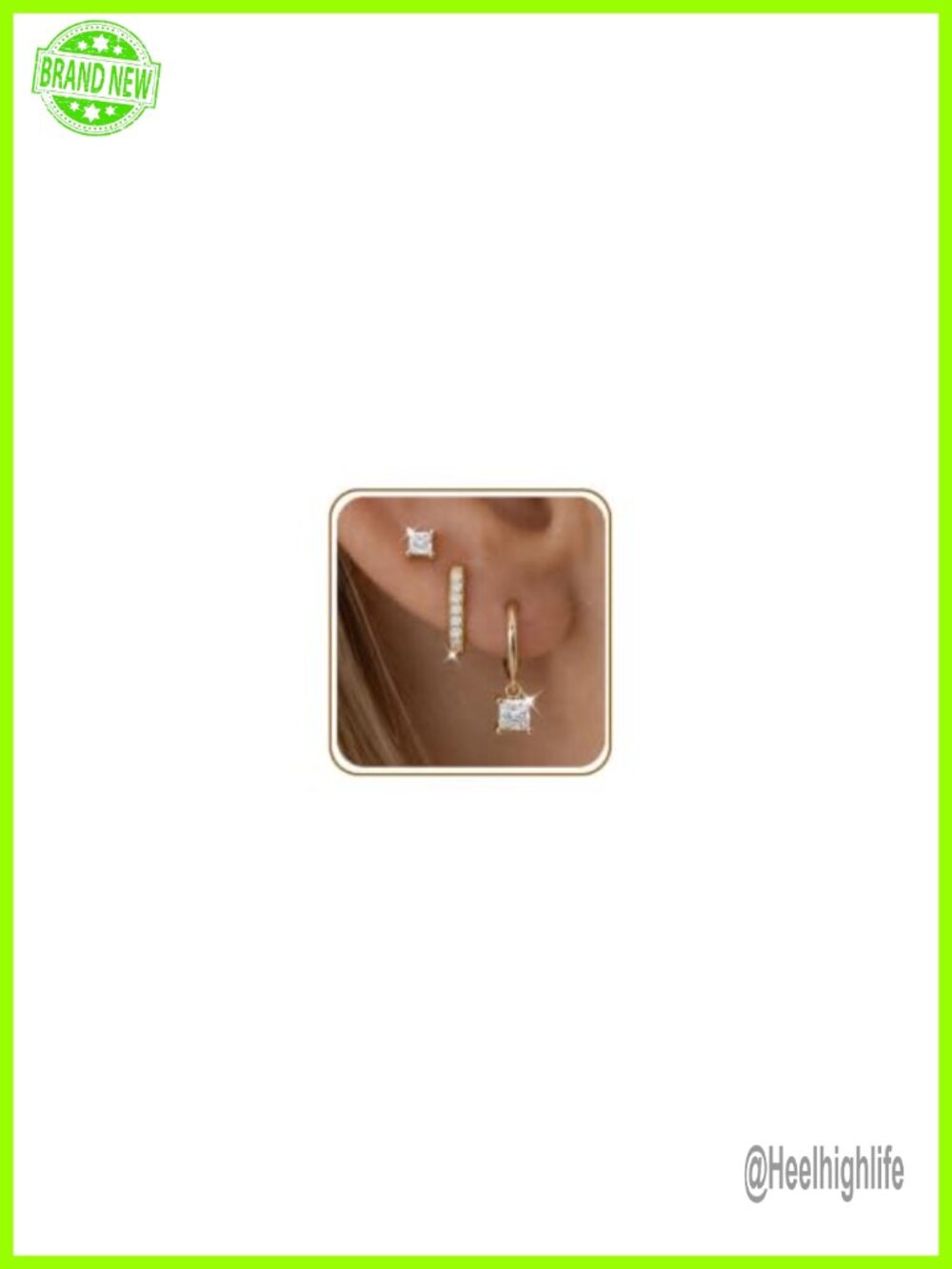 925 Sterling Silver Hoop Earrings Set Women Trendy